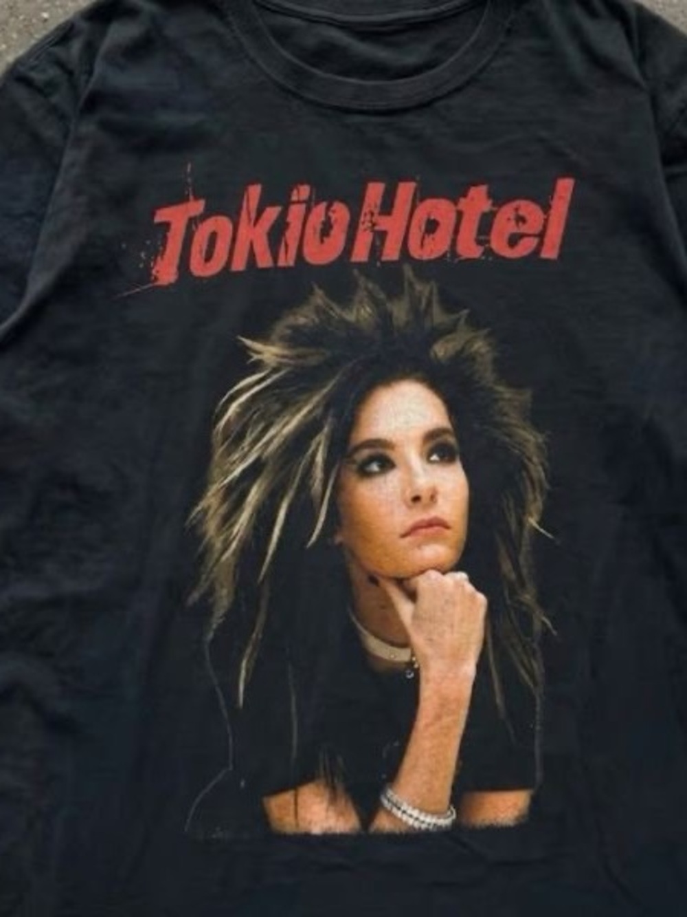 Tokio Hotel Black Band Cotton  Tee
